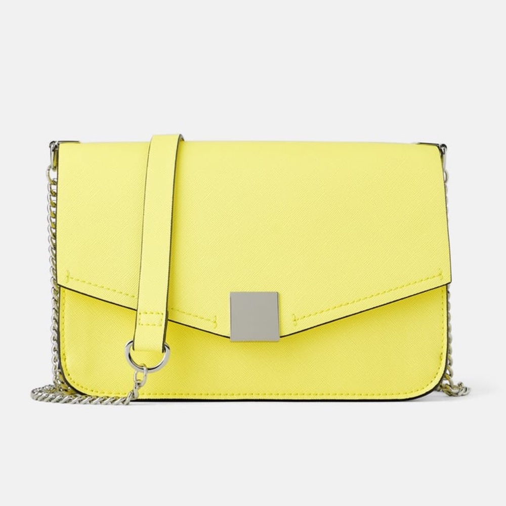 ZARA Messenger Shoulder Bag/Purse w Metal Detail
